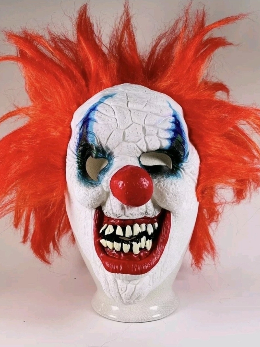 Kids Scary Red Clown Mask Halloween Costume